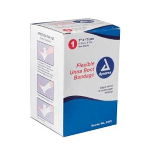 Unna Boot Bandage 3 Inchesx10 Yards 12 Count Self Adhesive Bandages