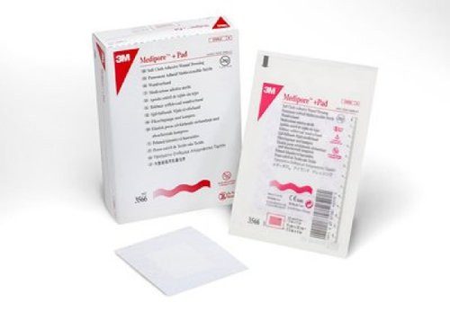 3M Medipore +Pad Soft Cloth Adhesive Wound Dressings 3.5 X 4 3M 3566