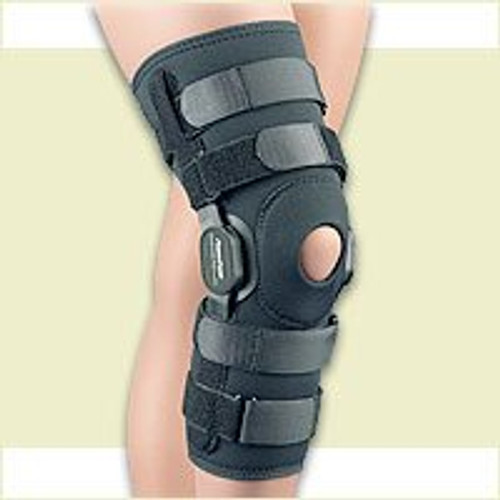 Powercentric Composite Polycentric Knee Brace Black, Medium