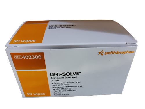 Smith & Nephew 402300 Uni-Solve Adhesive Remover Wipes - (Box of 50), 3pack