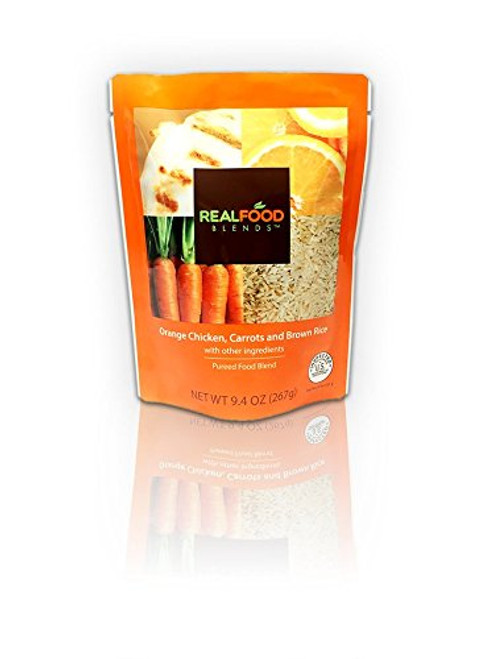 Real Food Blends Orange Chicken, Carrots & Brown Rice Pureed Blended Meal, 9.4 Oz Package (Pack Of 12)