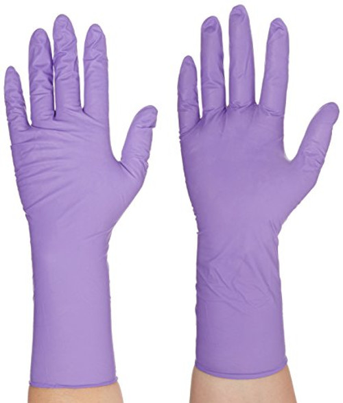 Safety 50602 Safeskin Nitrile-Xtra Exam Gloves, 12 Length, Medium, Purple (Pack Of 50)