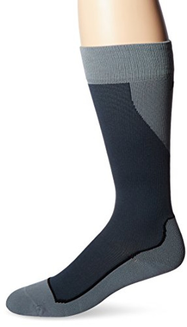 Bsn Medical 7528912 Jobst Sport Socks, Knee High, Closed Toe, 15-20Mmhg, Large, Black/Grey