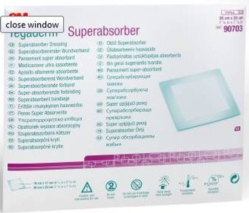 Dressing, Superabsorber 7-7/8 X 7- 7/8 Tergaderm Sterile 90703 10/Bx