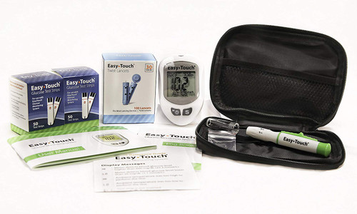 Easytouch Diabetes Testing Kit, Easytouch Blood Glucose Meter, 100 Easytouch Blood Glucose Test Strips, 100 Easytouch Lancets, Easytouch Lancing Device, Owner'S Manual, Logbook, And Carrying Case