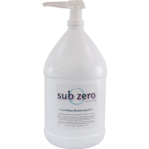 Sub Zero Lz1050 Cool Pain Relieving Gel, Bottle With Pump, 1 Gal, Clear