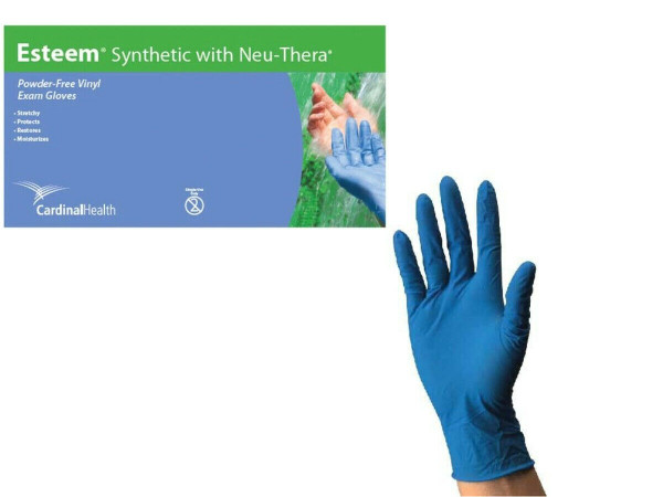 Blue Vinyl Gloves, Stretchy, 4.8Mil Thick, Latex-Free Exam, X-Large By Cardinal