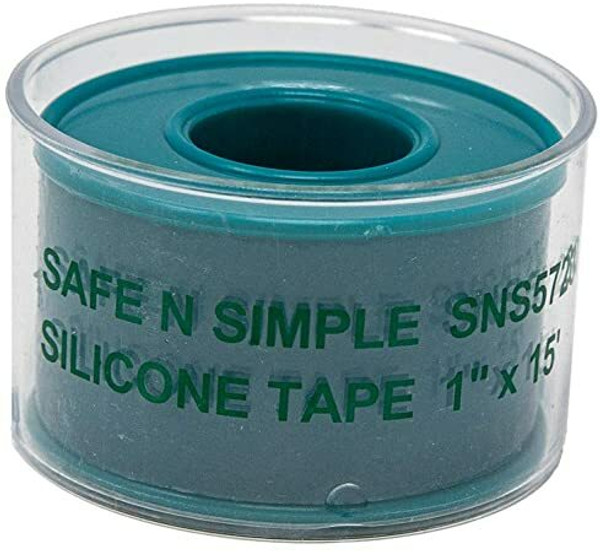 SafeNSimple DermaPro Waterproof Silicone Tape, 1" x 15 feet