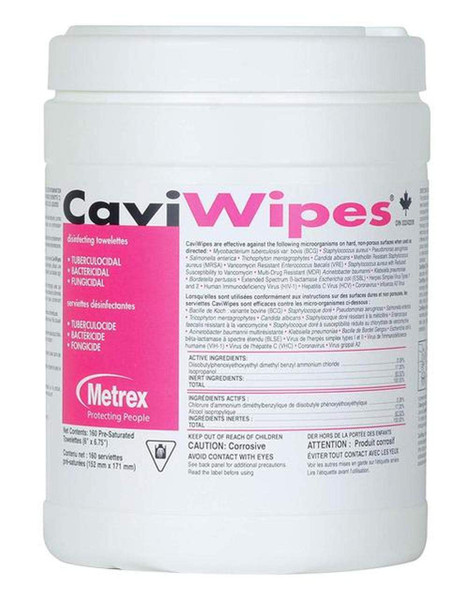 CaviWipes - Cavicide Germicidal Disinfectant Cleaner Wipes 160 ct