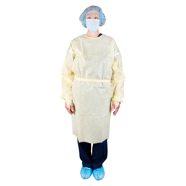 Level 1 Isolation Gown, Yellow, 10/bag 10bag/case (100/case)