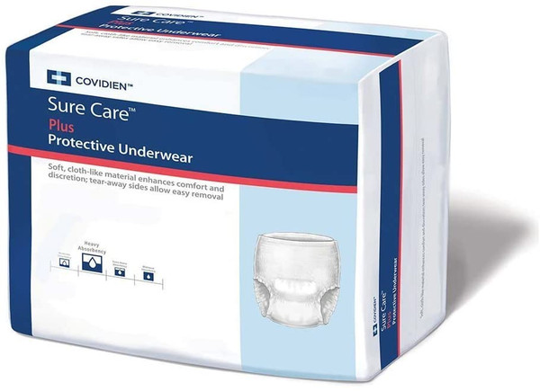 SureCare Sure Care Protective Underwear XXL, Case/48 (4 Bags of 12), White