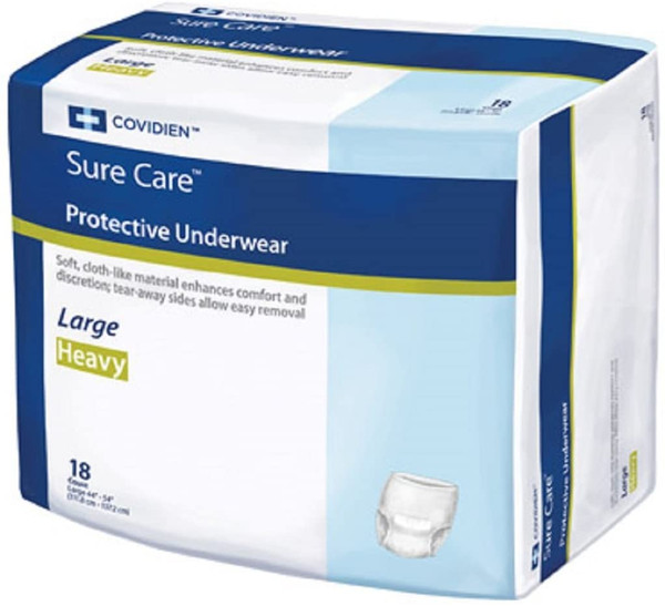 Surecare Protective Underwear, Large, Heavy Absorbency Pull On, 1615A, 18 Count (Pack of 4)