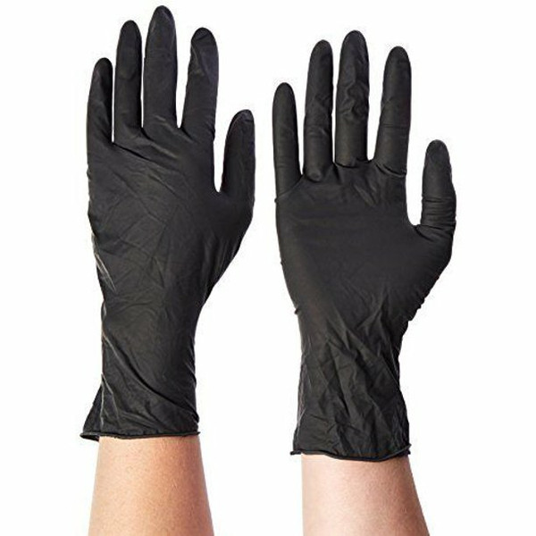 Microflex Black Dragon Powder-Free Latex Gloves, Medium, Box of 100