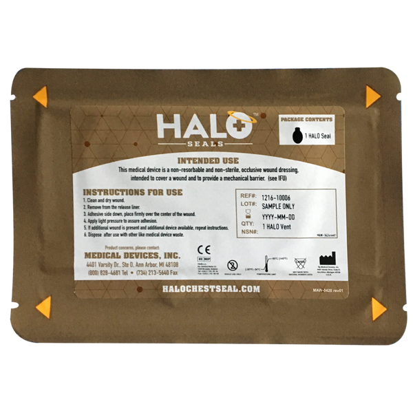 Halo Seal, IFAK Chest Seal, 1 Per Package