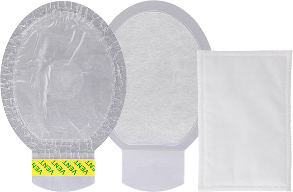 Halo Chest Seal and Vent Combo w/Absorbant Pad, High Performance Occlusive Dressing for Trauma Wounds, IFAK Kits