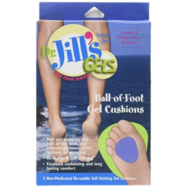 Dr. Jill'S Ball-Of-Foot Gel Cushions, 1/8 Thick, 2/Box