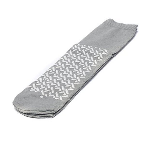 Double Sided Slipper Socks Pair, 2XL Gray