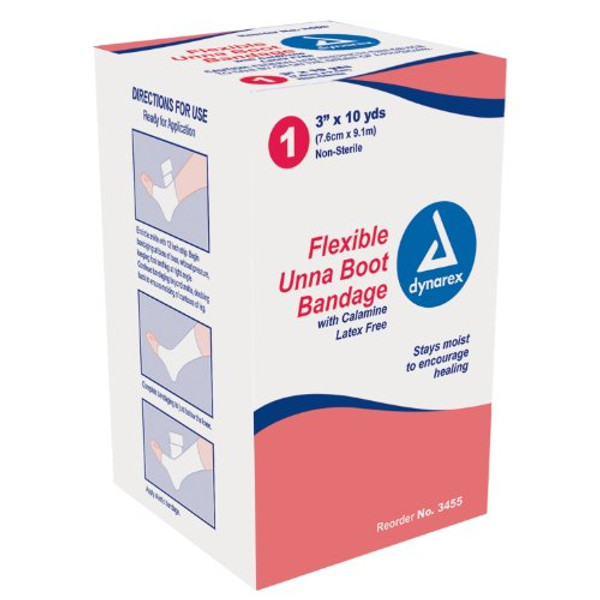 Dynarex Unna Boot W/ Calamine, 3 X 10 Yds - 12/Cs