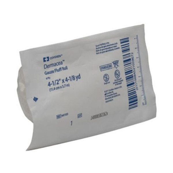 Covidien Bandage Roll Dermacea Gauze 6-Ply 4.5 X 4.1 Yard (#441103, Sold Per Piece)