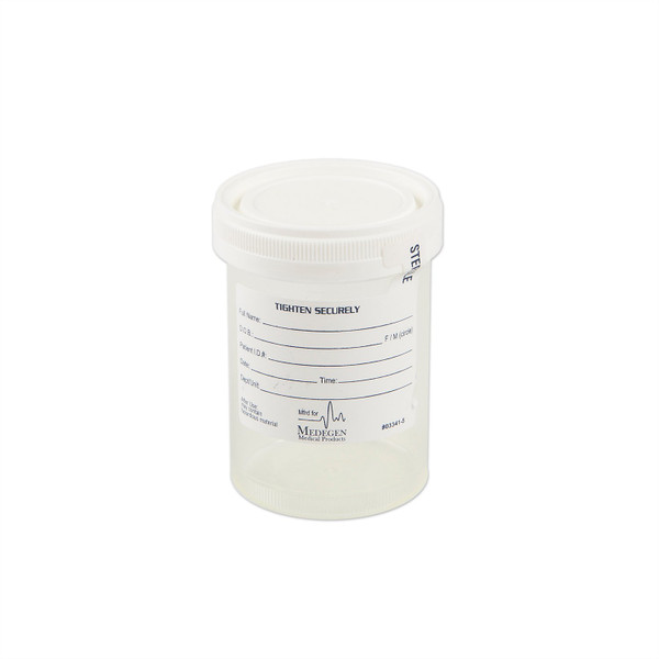 Cup, Urine/Specimen 3Oz Sterile W/White Lid And Sterility Seal Label, 100/Bg