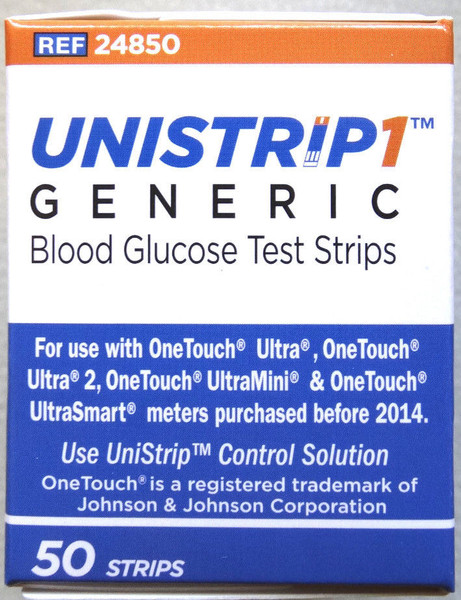 Unistrip Test Strips For Use With Onetouch Ultra Meters ''6 Packs Of 50''