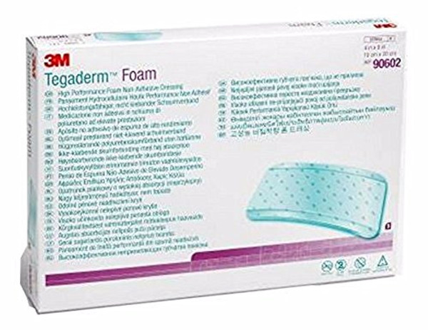 3M Foam Dressing Tegaderm4 X 4 Square Non-Adhesive Sterile (#90601, Sold Per Box)