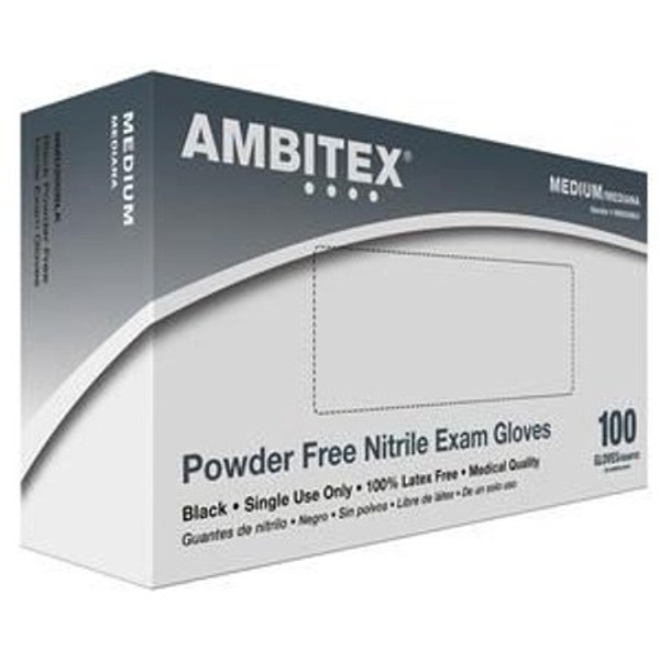 Ambitex Nitrile Exam Gloves ''Medium, 100 Count'' 8 Pack