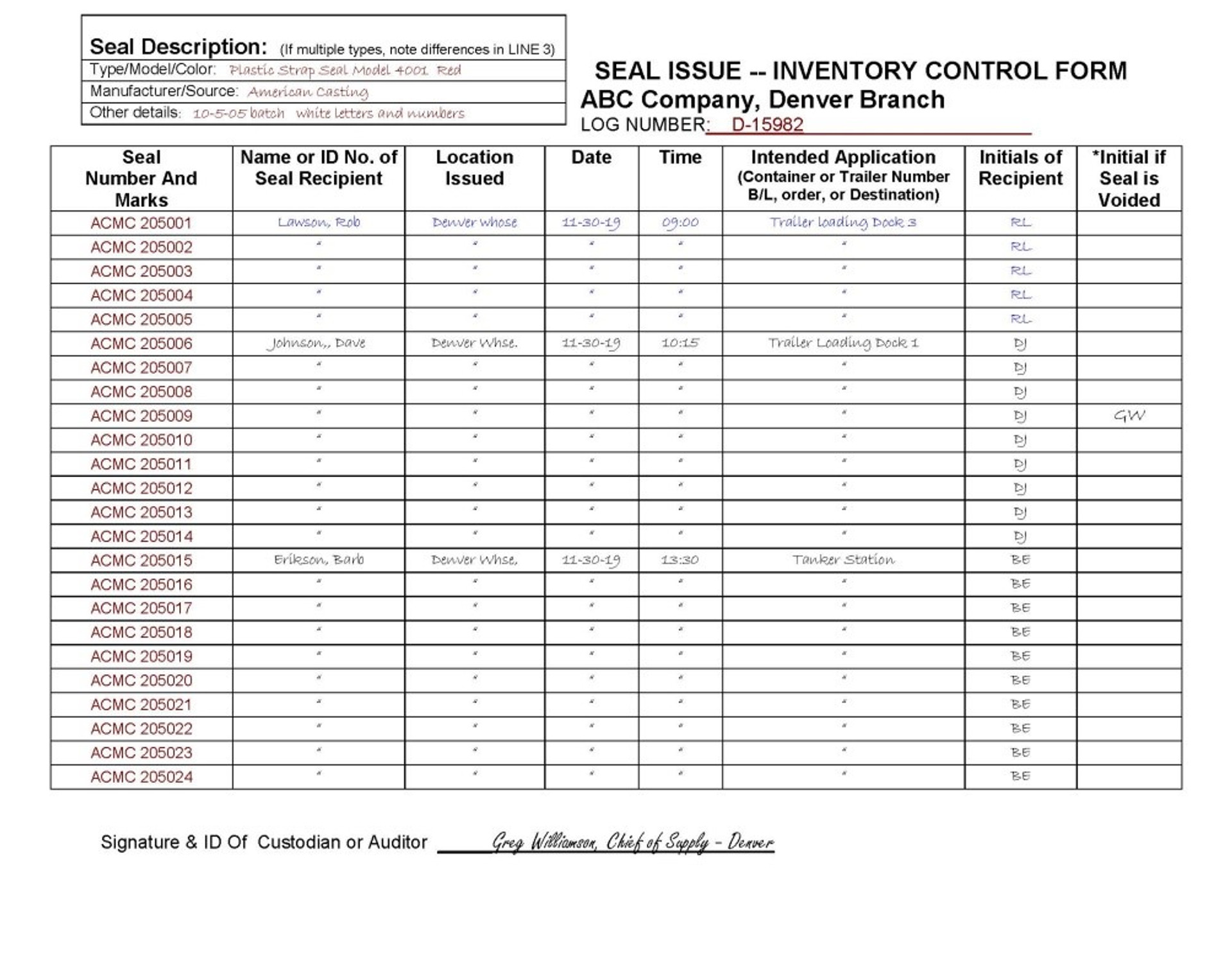 DO YOU TRACK AND CONTROL YOUR SEALS? WE CAN HELP WITH THAT. American