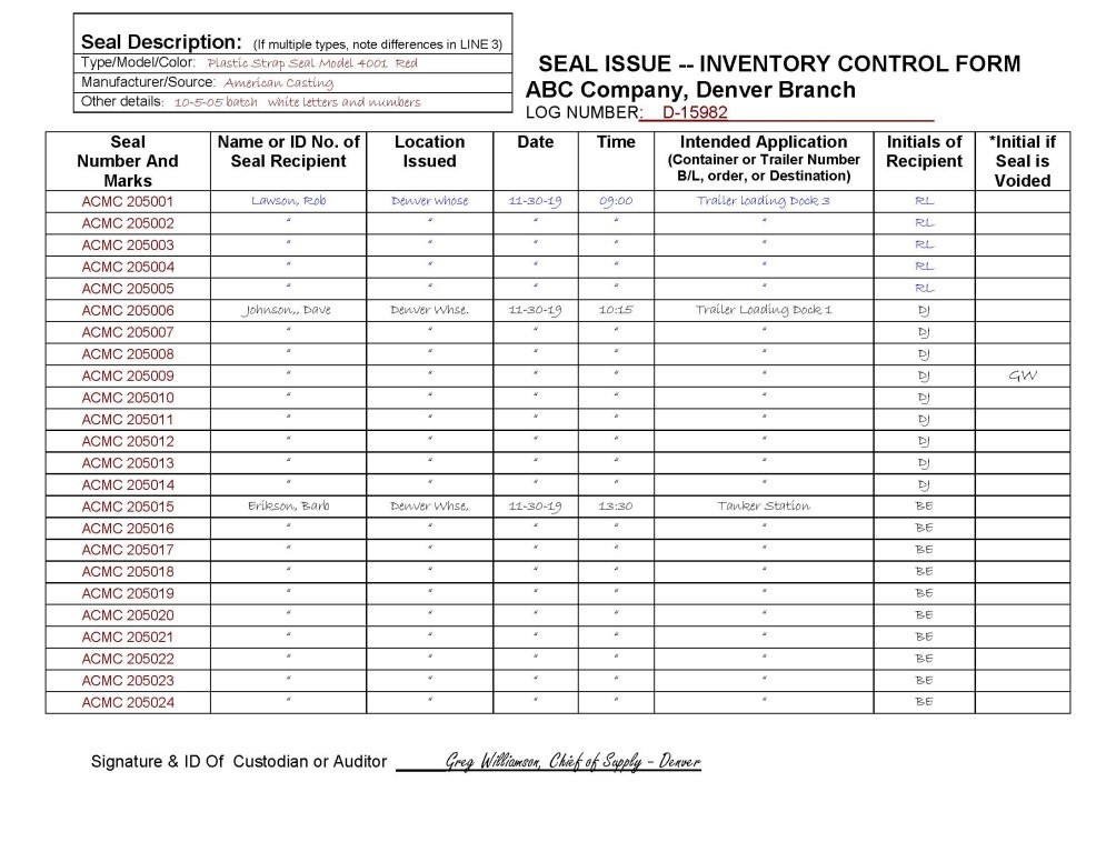 DO YOU TRACK AND CONTROL YOUR SEALS? WE CAN HELP WITH THAT. American