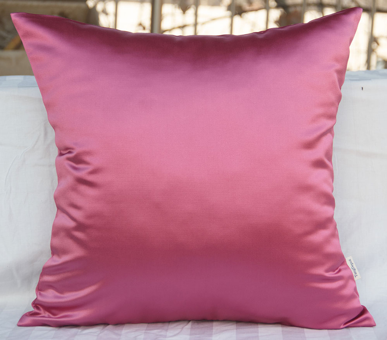 TangDepot Solid Heavy Satin Decorative Throw Pillow Cover