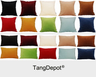 TangDepot Solid Velvet Throw Pillow Cover/Euro Sham/Cushion Sham, Super Luxury Soft Pillow Cases, Many Color & Size options