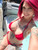 Red Bikini and 8x10 signed pic!