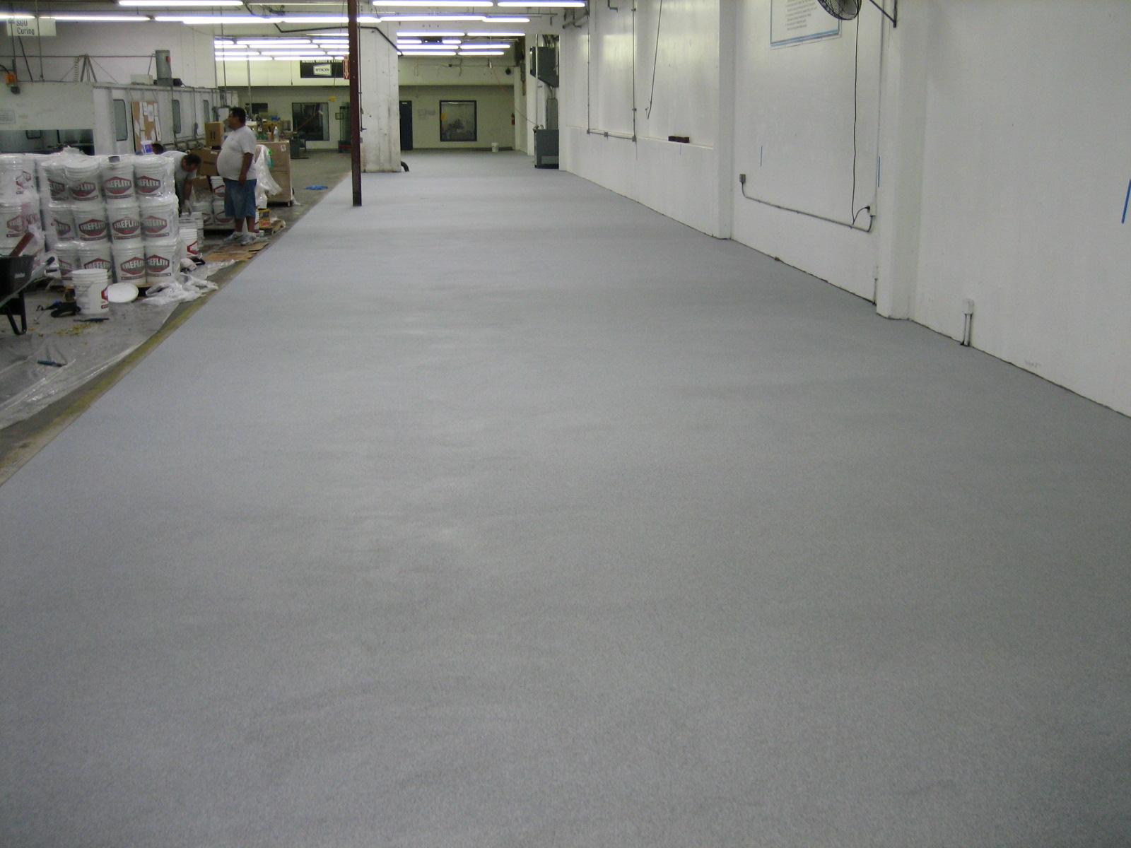Decorative Epoxy Concrete Floor Resurfacer In Production Room Garon