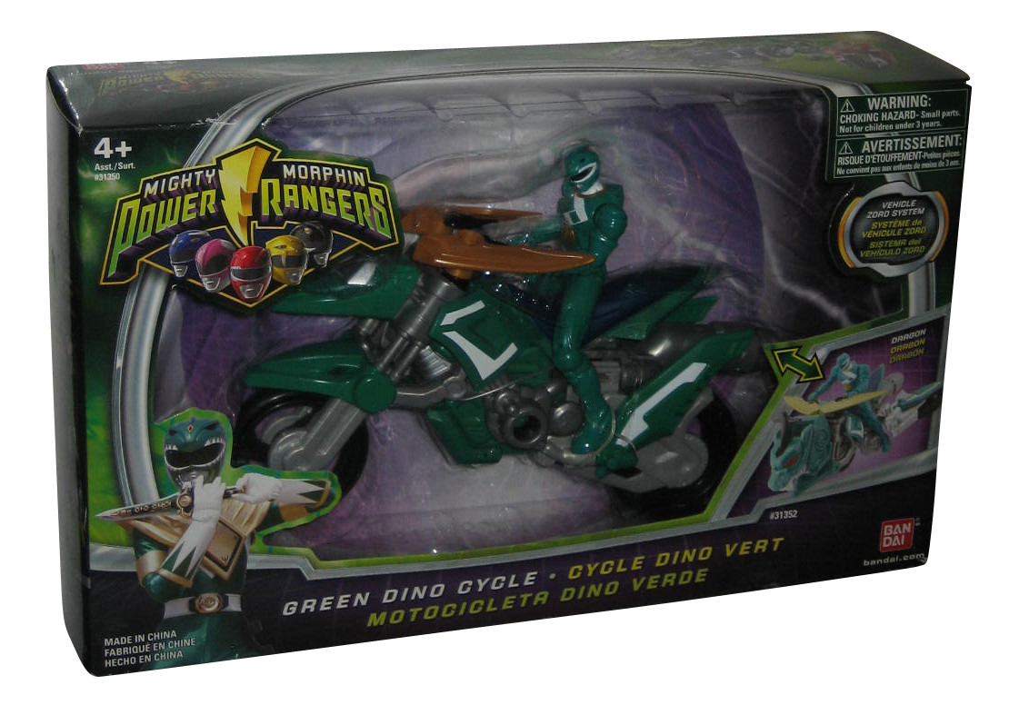 Power Rangers Mighty Morphin (2009) Bandai Green Dino Cycle Toy