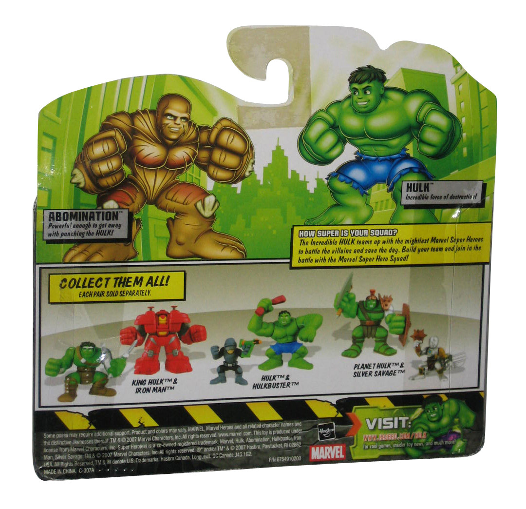 Marvel Super Hero Squad Incredible Hulk vs Abomination Figure Set