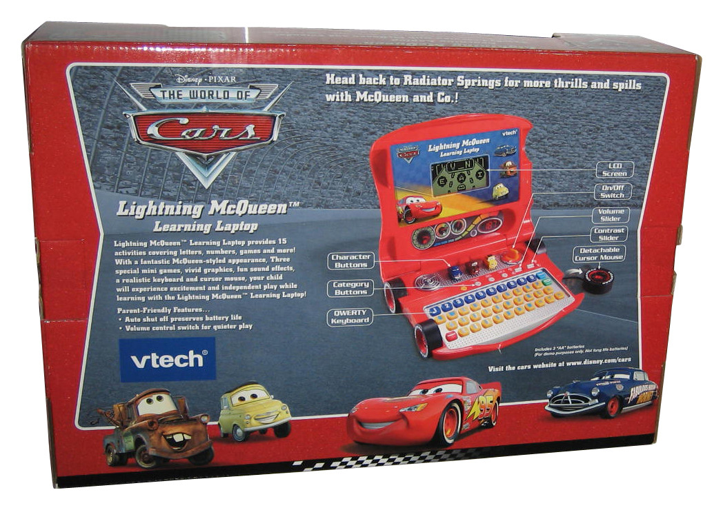 Disney Pixar Cars Movie Lightning McQueen Vtech Learning Laptop