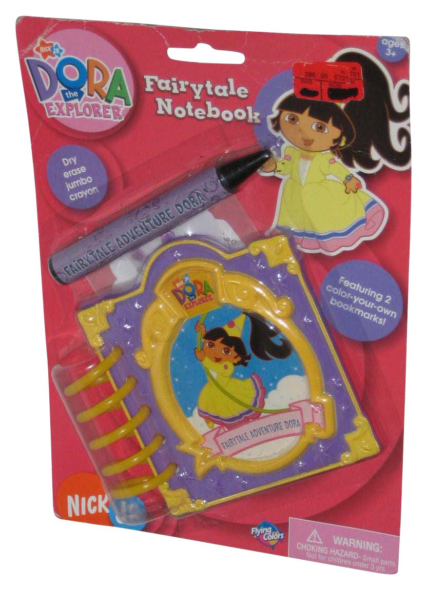 Dora The Explorer (2004) Nick Fairytale Toy Notebook w/ Jumbo Crayon