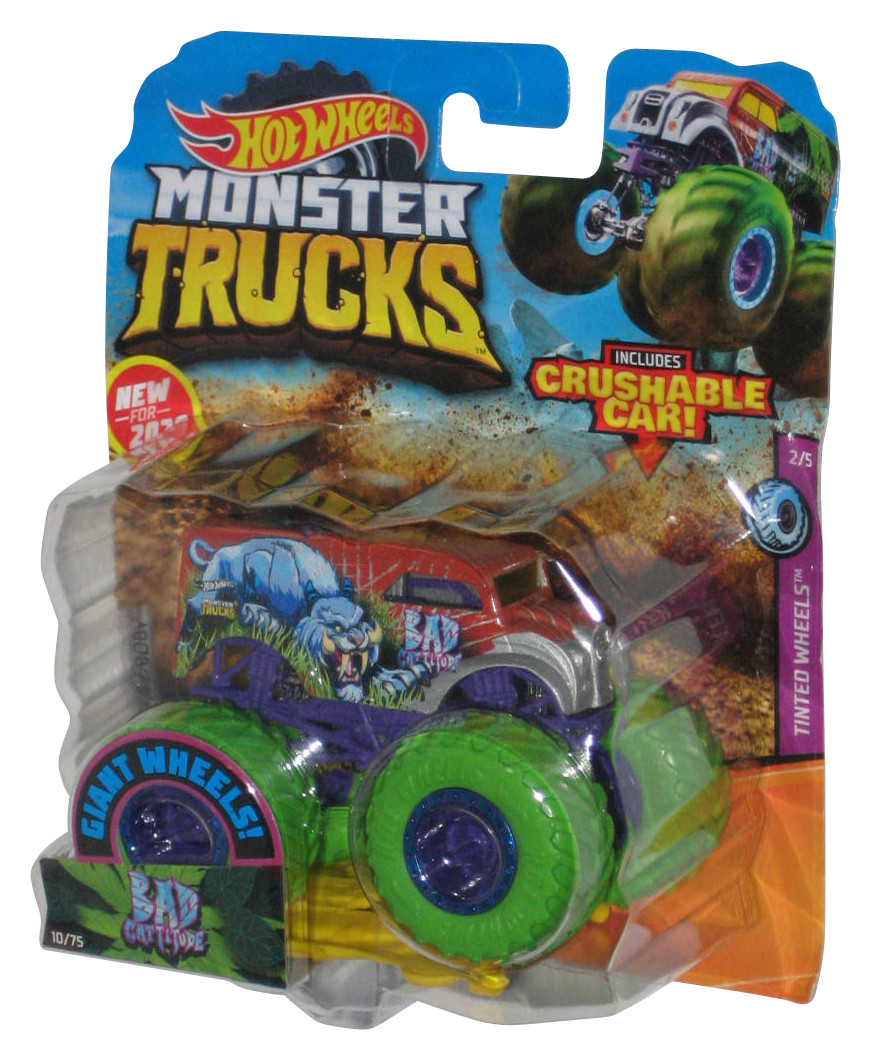 Hot Wheels Monster Trucks (2019) Bad Cattitude Tinted Wheels Toy