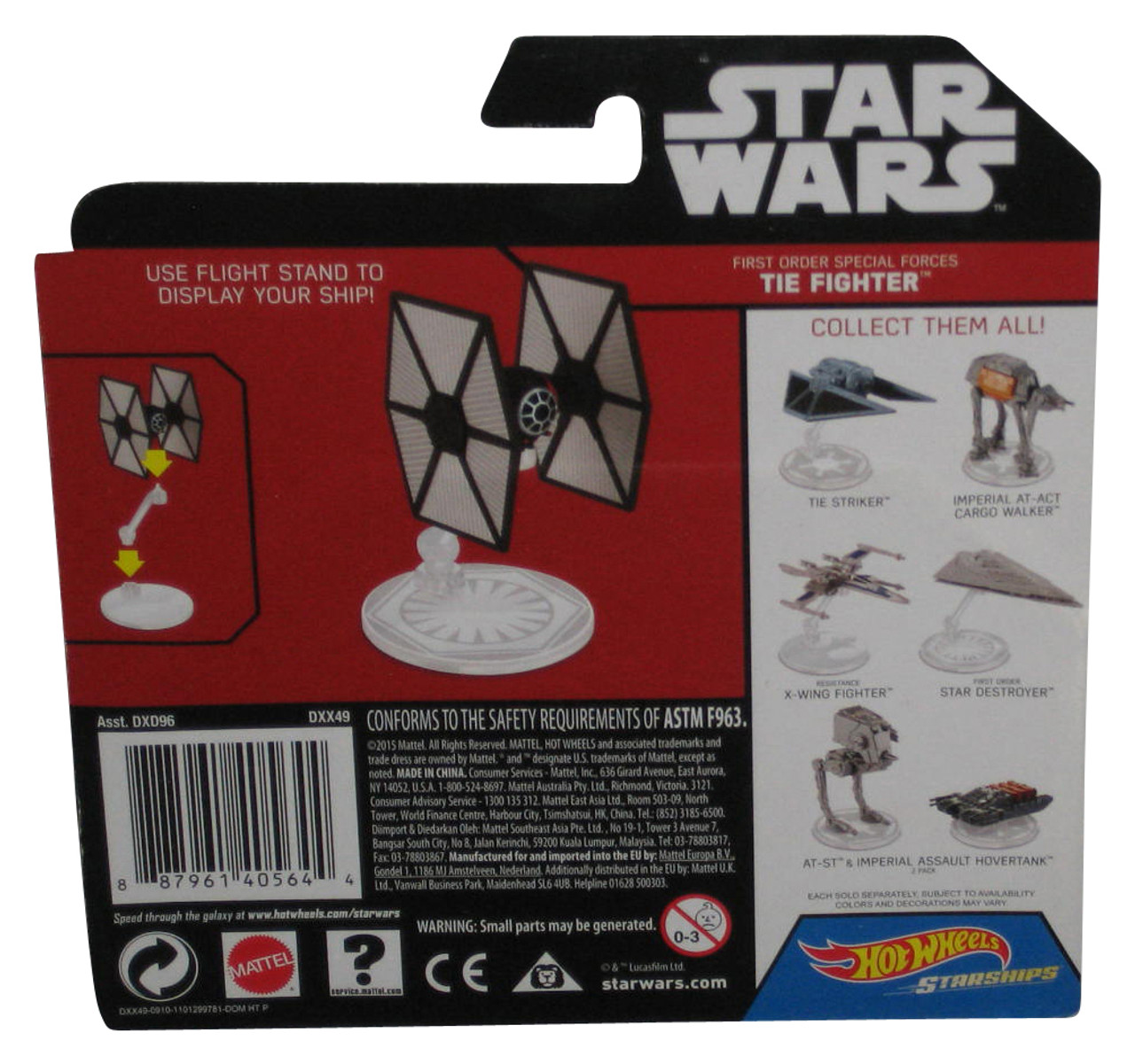 Star Wars Hot Wheels First Order Special Forces TIE Fighter (2015