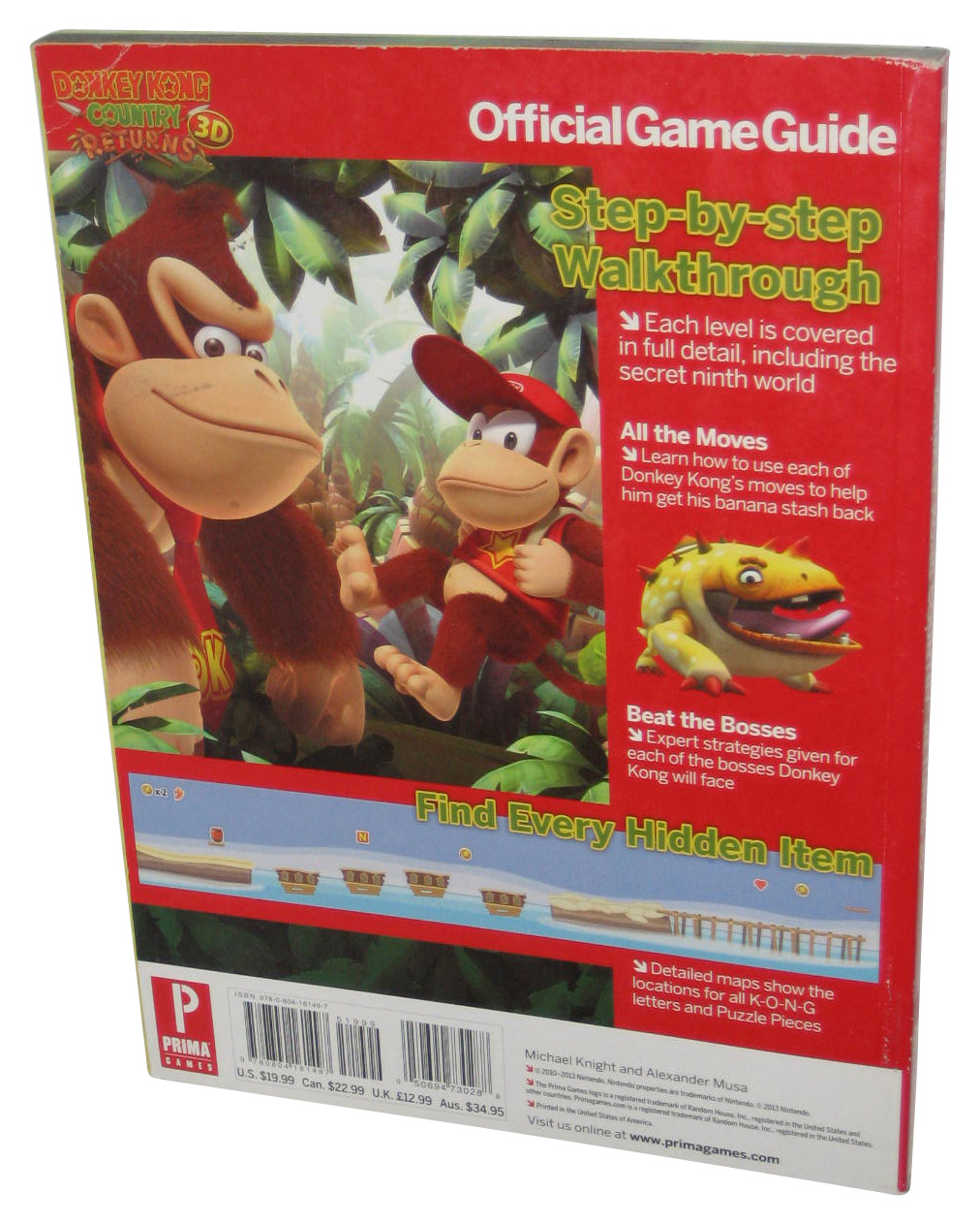 Donkey Kong Country Returns 3D Prima Official Strategy Guide Book
