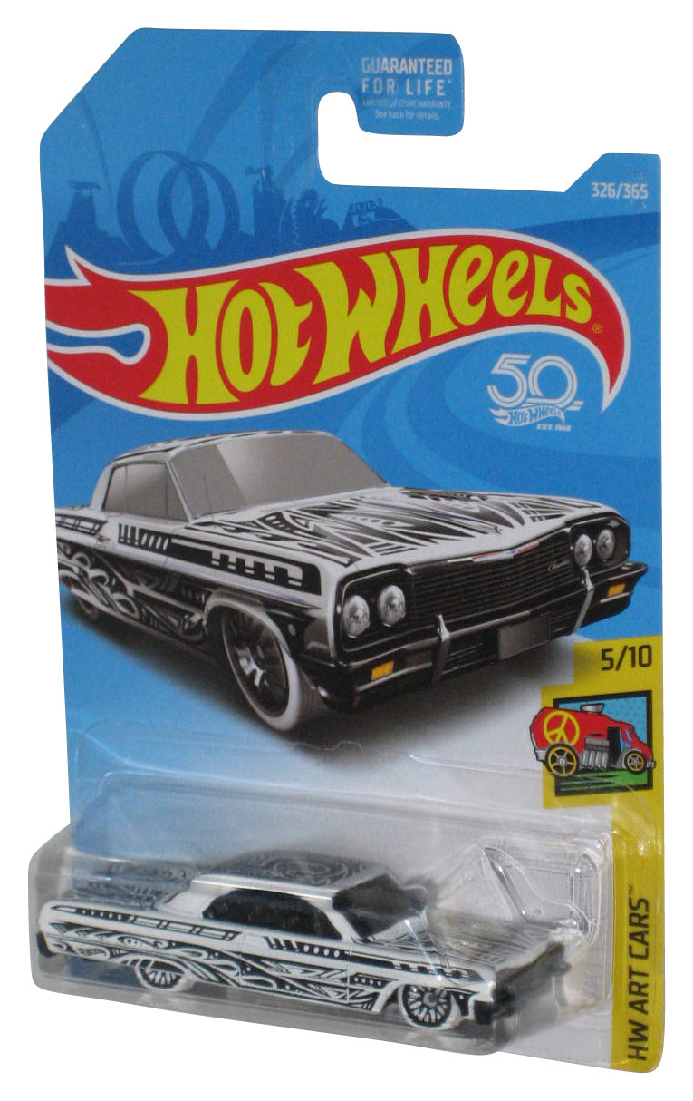 Hot Wheels HW Art Cars 5/10 (2017) '64 Impala White Toy Car 326