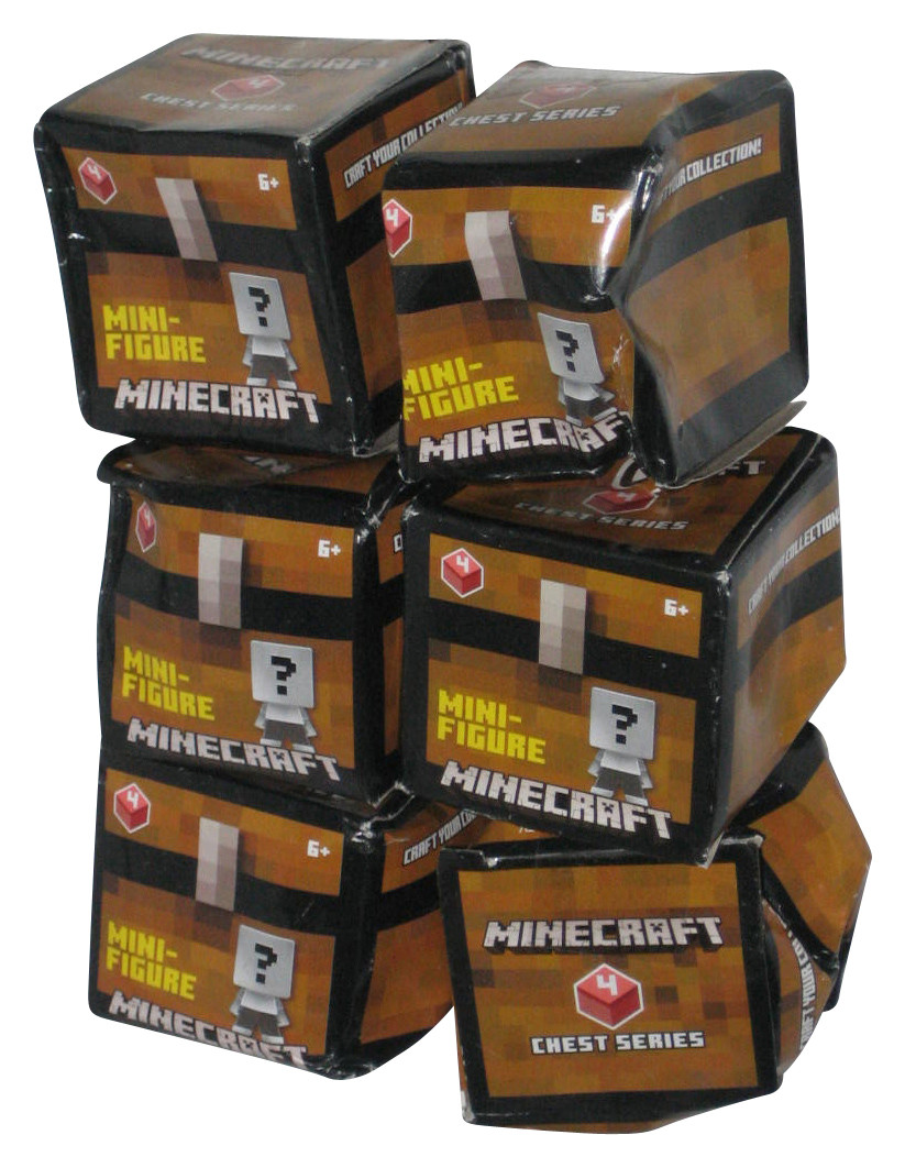 Minecraft Chest Series Red Mini-Figure Blind Mystery Box Lot