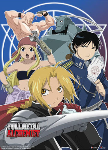 Full Metal Alchemist Characters Anime Cloth Wall Scroll Poster GE