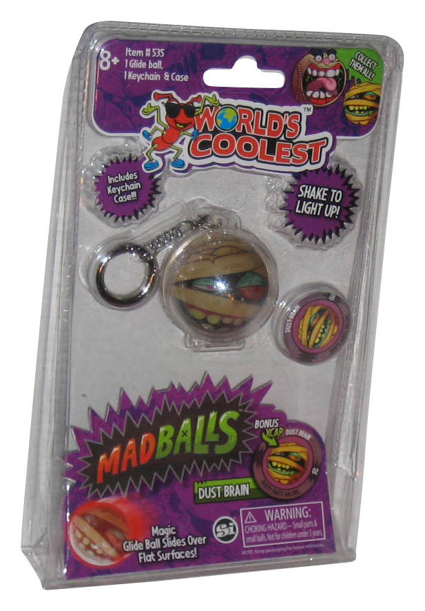 World's Coolest Madballs Dust Brain Light Up Glide Ball Keychain