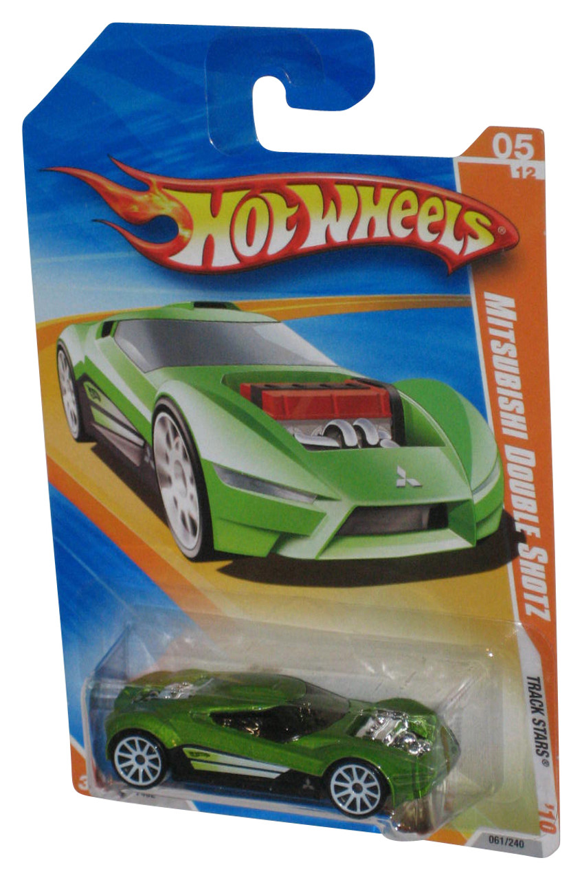 Hot Wheels Track Stars '10 Green Mitsubishi Double Shotz Toy