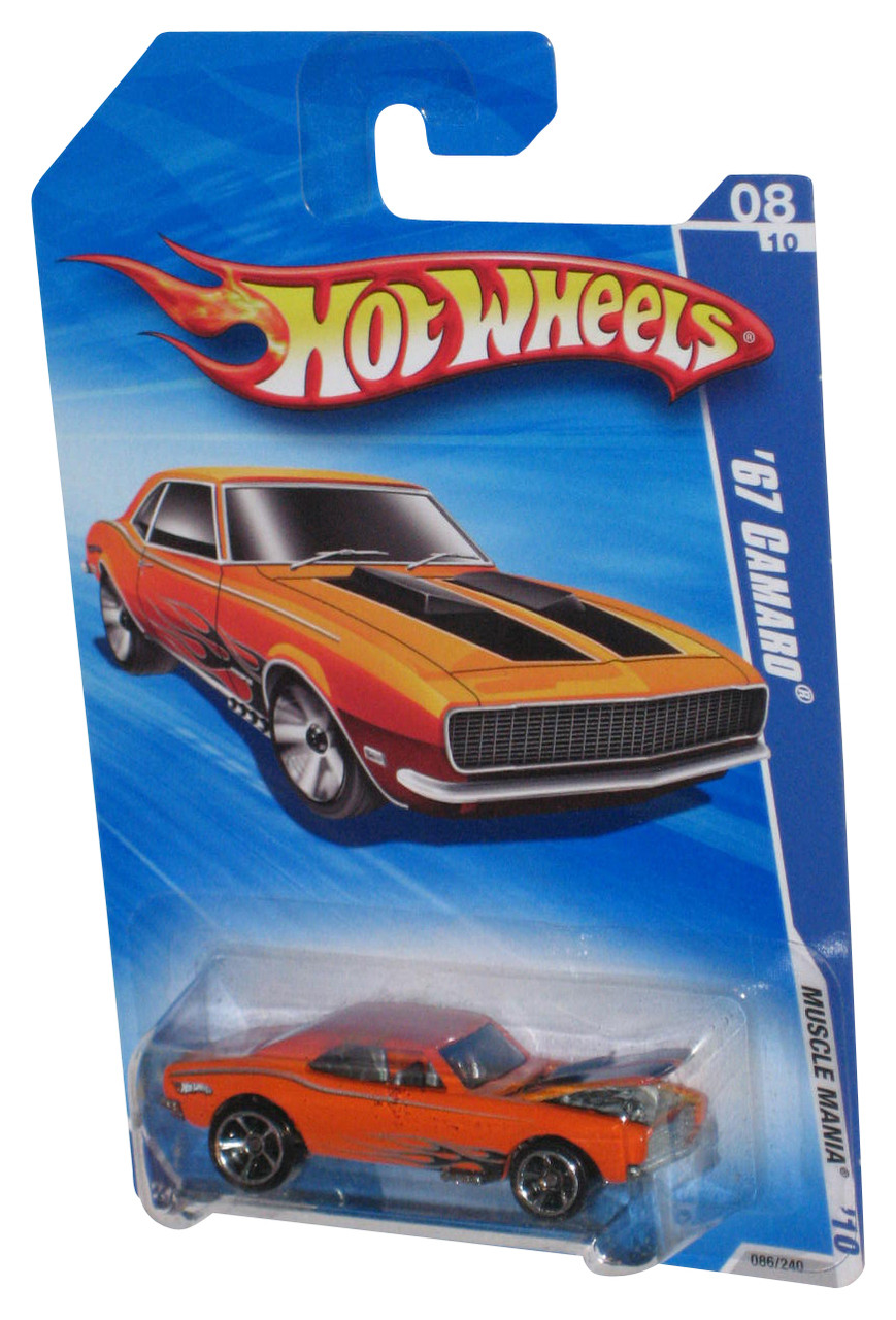 Hot Wheels Muscle Mania '10 8/10 Orange '67 Camaro Car 086