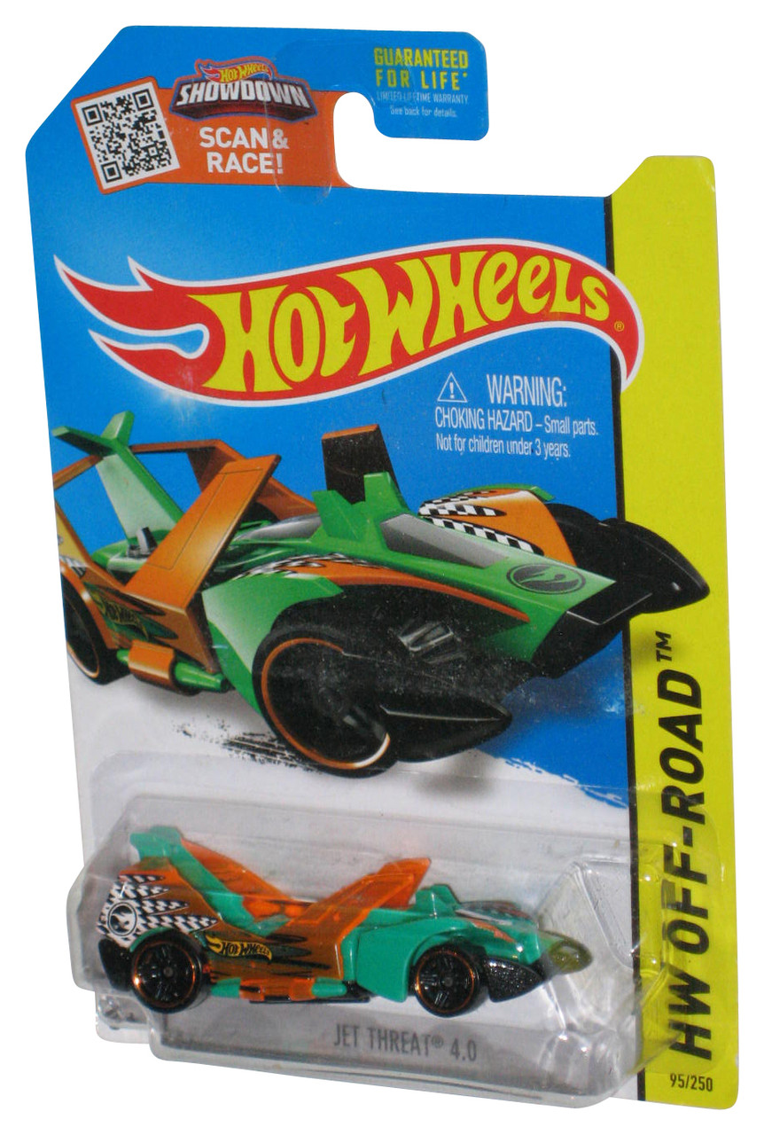 Hot Wheels HW Off-Road Green Orange Jet Threat Toy Car 95