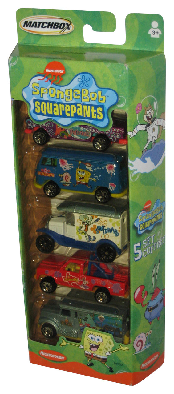 Matchbox Spongebob Squarepants (2002) Mattel Car 5-Pack Box