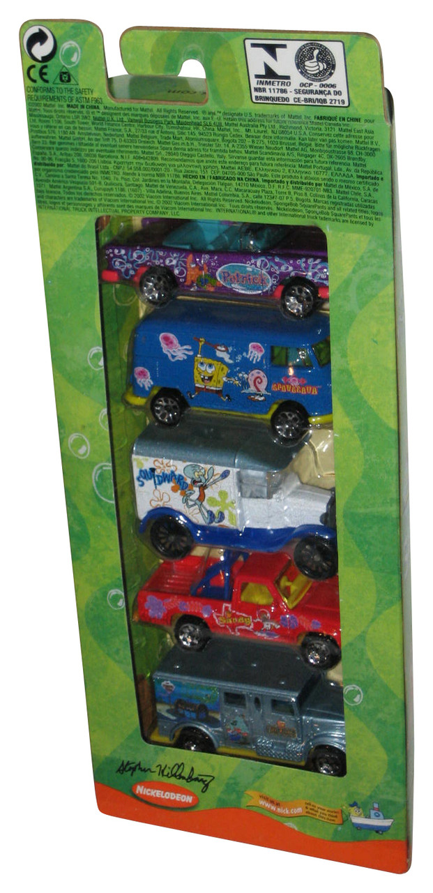 Matchbox Spongebob Squarepants (2002) Mattel Car 5-Pack Box