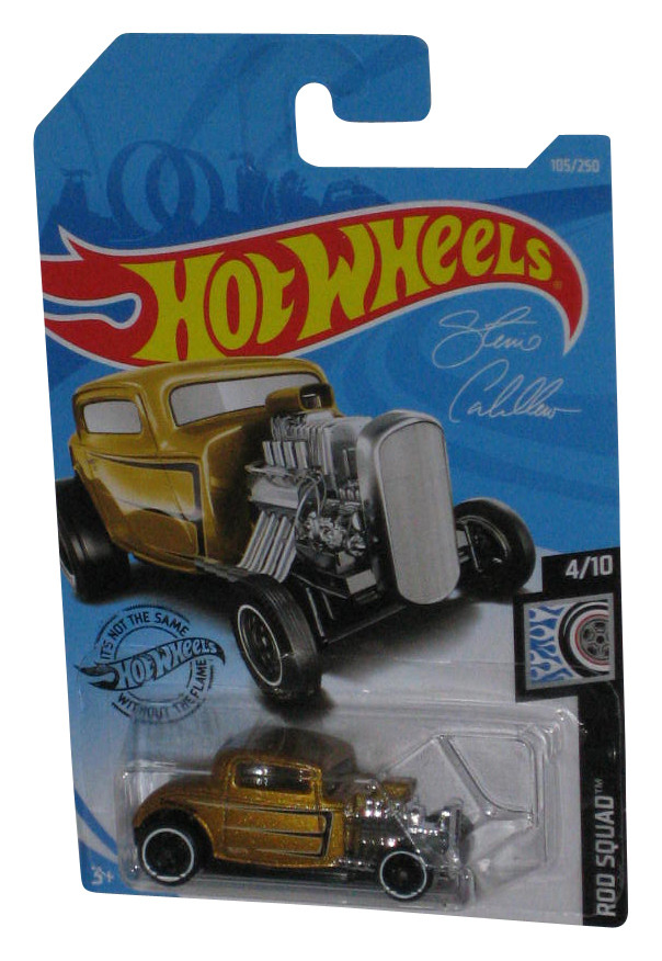 Hot Wheels Rod Squad 4/10 (2018) Gold '32 Ford Car 105/250 GKWorld